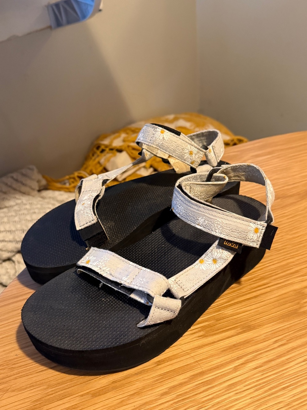 Teva White Daisy Strap Sandals